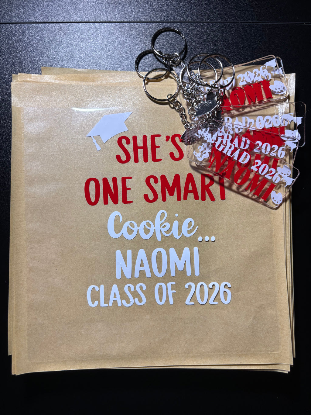 Grad Cookie Sleeve & Keychain Package