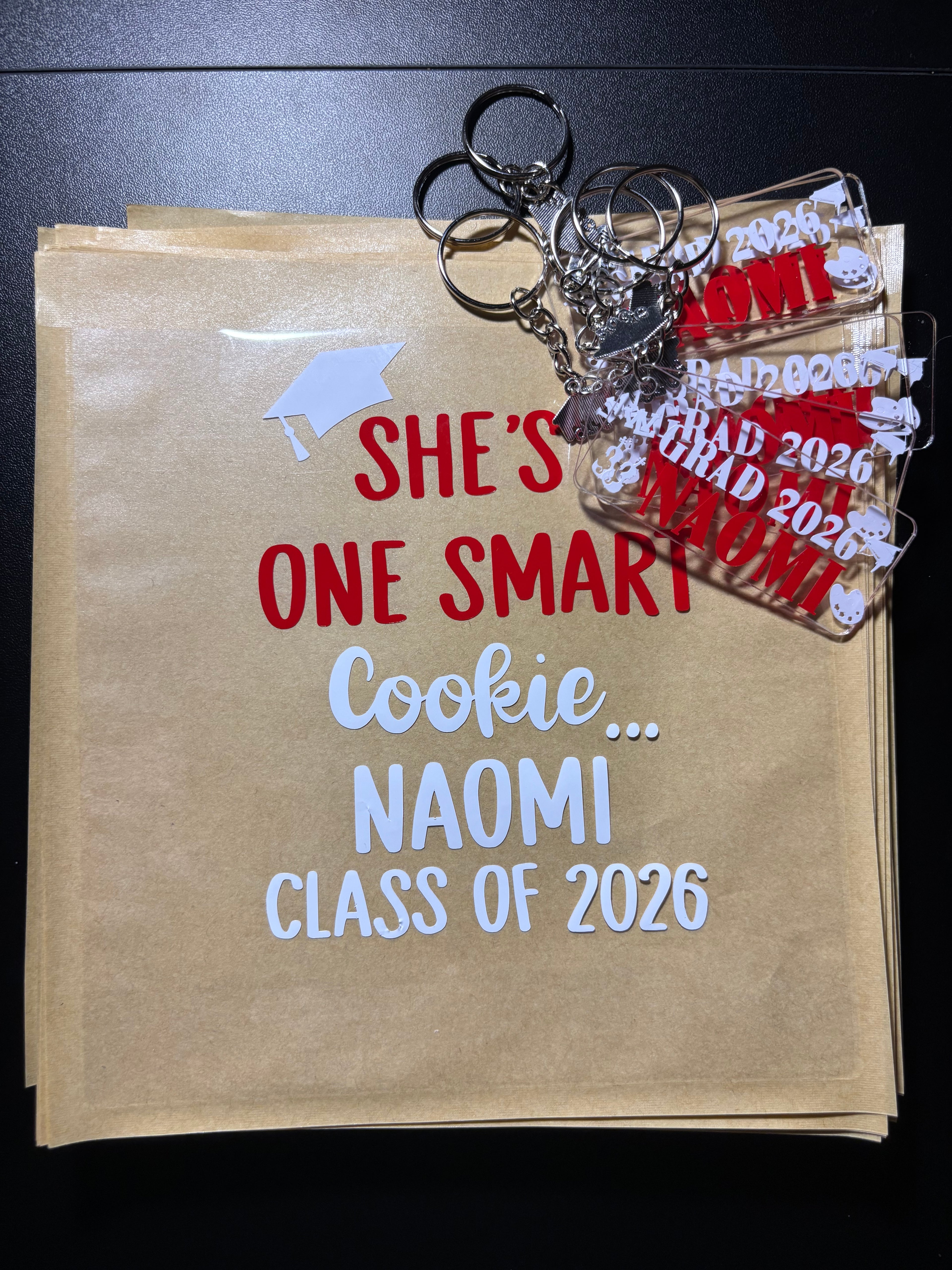 Grad Cookie Sleeve & Keychain Package